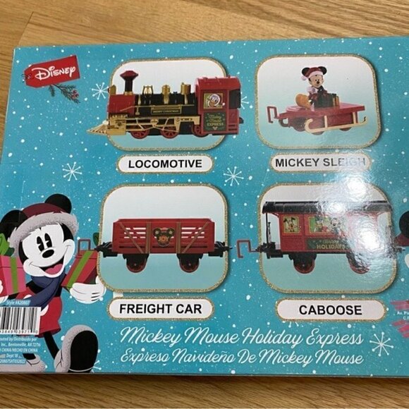 Disney Mickey Mouse Christmas Train NEW Holiday Express Light Sound - Picture 3 of 4
